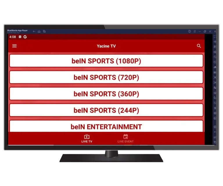 Yacine TV for a TV Box